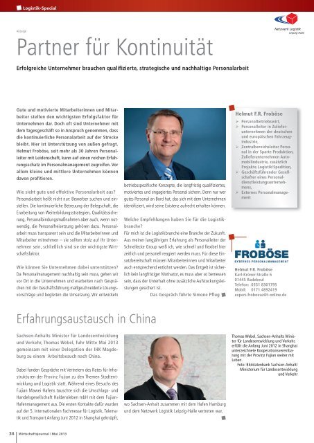 Ausgabe 05/2013 - Wirtschaftsjournal.de