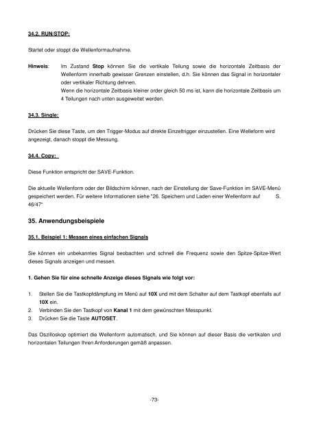 Bedienungsanleitung / Operation manual 30 MHz Digital ...