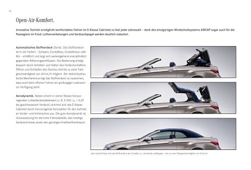 Das Prospekt der E-Klasse Cabriolet und Coupe (AC207) von Mercedes-Benz.