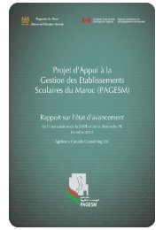 Le projet d'établissement