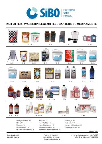KOIFUTTER - WASSERPFLEGEMITTEL - BAKTERIEN ... - SIBO