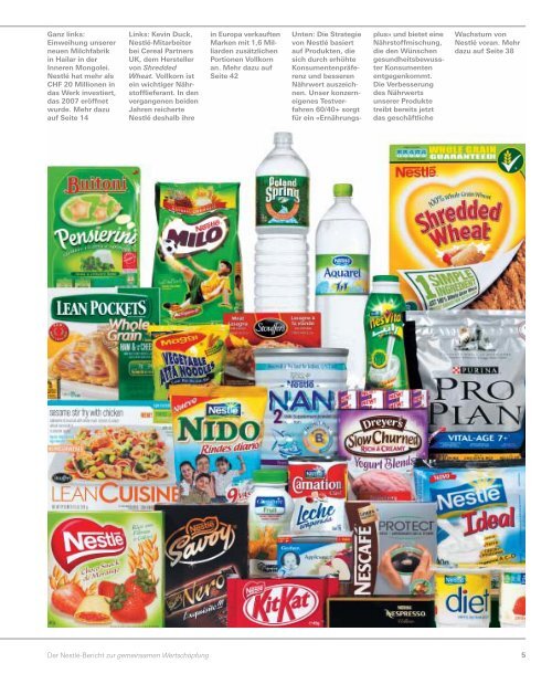 Der Nestlé -Bericht zur gemeinsamen Wertschöpfung