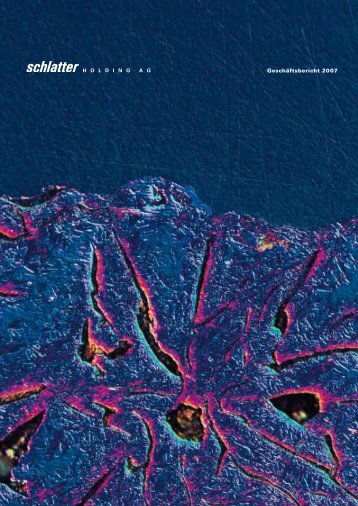 Geschäftsbericht 2007 - Schlatter