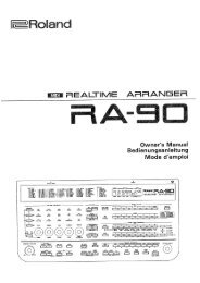 RA-90 Mode d'emploi - Roland Central Europe