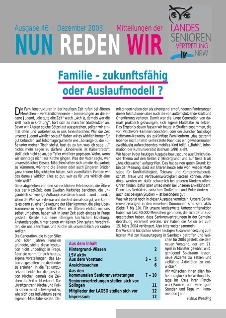 Familie - zukunftsfähig oder Auslaufmodell