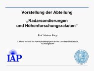 Prof. Rapp - Leibniz-Institut für Atmosphärenphysik an der ...