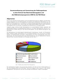 Zusammenfassung und Auswertung der ... - FGG Weser