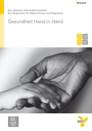 Gesundheit Hand in Hand - BKK-Landesverband NORDWEST