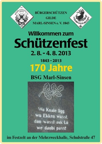 170 Jahre - Bürgerschützengilde Marl-Sinsen