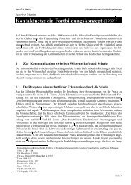 Kontaktnetz: ein Fortbildungskonzept (1989) - Lernen durch Lehren