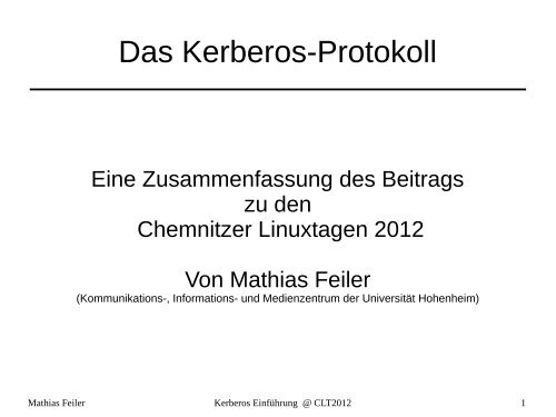 Das Kerberos-Protokoll - openafs.at