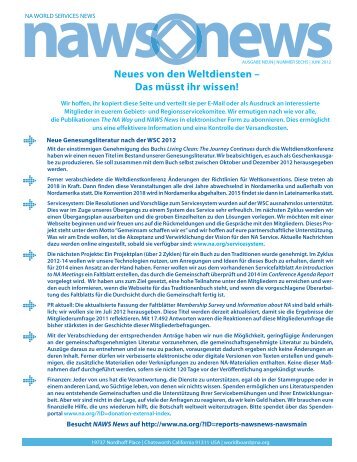 German NAWS News Jun12 - Narcotics Anonymous