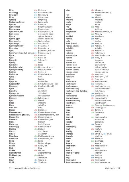 Wörterbuch Norwegisch – Deutsch Norsk – tysk ordliste - Gyldendal