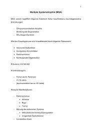 Multiple Systematrophie (MSA)