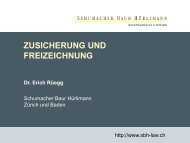 ZUSICHERUNG UND FREIZEICHNUNG - Baur Hürlimann