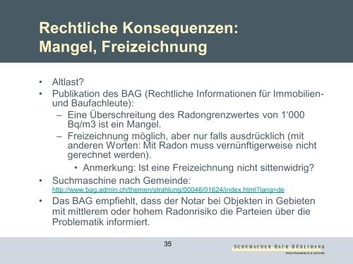 ZUSICHERUNG UND FREIZEICHNUNG - Baur Hürlimann