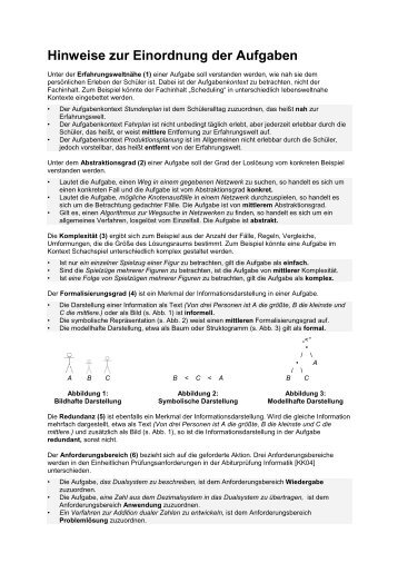 Hinweise zur Einordnung der Aufgaben - Professur für Didaktik der ...