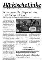 Ausgabe April - DIE LINKE. Ostprignitz-Ruppin