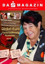 DA MAGAZIN - Sparkasse Dinkelsbühl