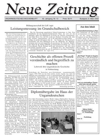 46. Jahrgang Nr. 10 - Neue Zeitung