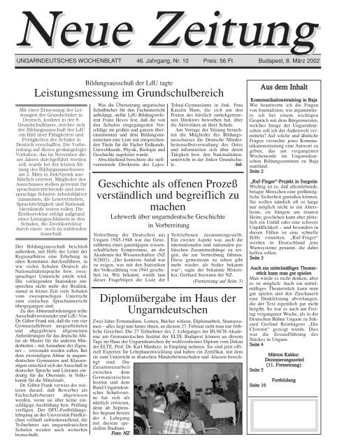 46 Jahrgang Nr 10 Neue Zeitung