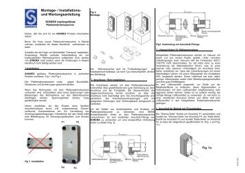 Montage- / Installations- und Wartungsanleitung - Sondex