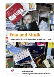 Frau und Musik - Vorarlberger Landeskonservatorium