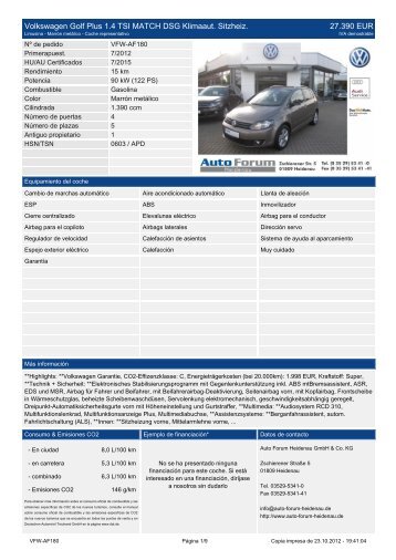 Volkswagen Golf VI 1.4 TSI Comfortline 2.9% Klimaaut. PDC S 17.741 ...