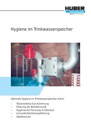 Hygiene im Trinkwasserspeicher - Huber Technology