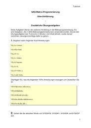 Zusätzliche Übungsaufgaben - SAS-Wiki