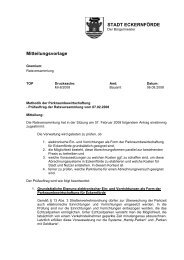 STADT ECKERNFÖRDE Mitteilungsvorlage