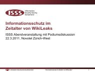 Informationsschutz im Zeitalter von Wikileaks - ISSS