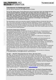 Literatouren im SalzburgerLand - Presse Informationen ...