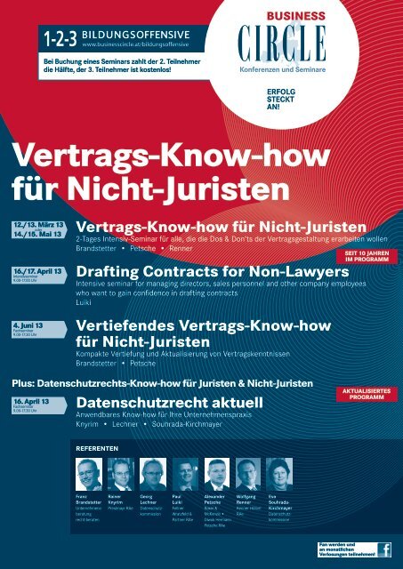 Business Circle Seminar (Vertragsknowhow, Mai 2013) - Renner Law