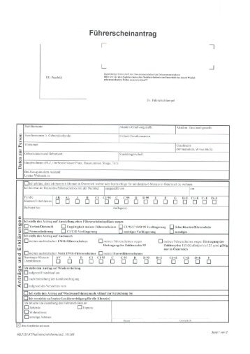 Führerscheinantrag Umschreiber - fahrschule bergmann Linz