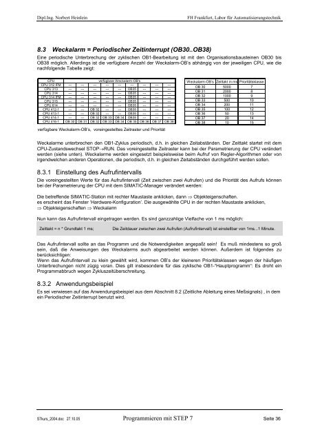 Simatic S7 von Siemens - Portal Automatisierungstechnik der tsm