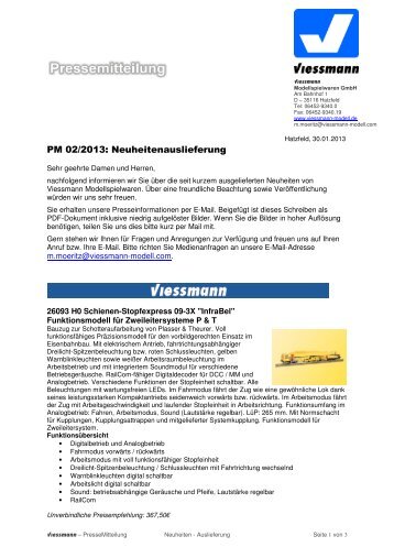 PM_2013_02 - Viessmann Modellspielwaren GmbH