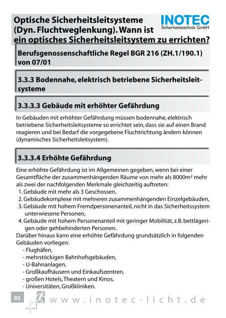 und Sicherheitsbeleuchtung - INOTEC Sicherheitstechnik GmbH