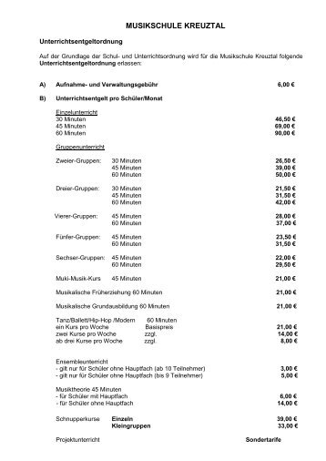 Entgelt-Ordnung 2013 - Kreuztal