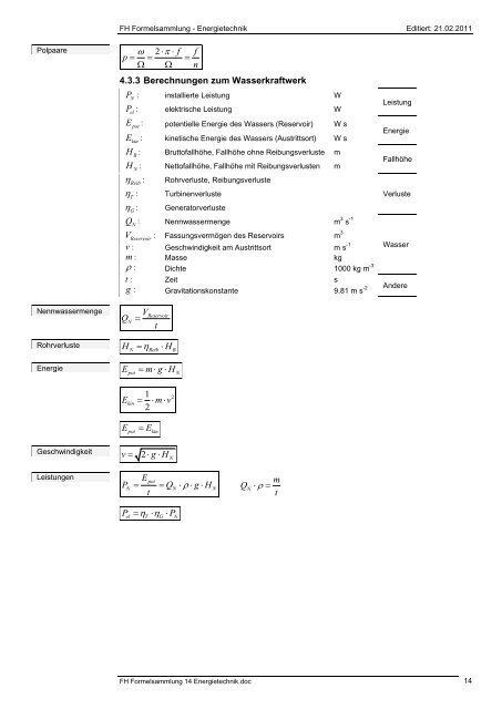 FH Formelsammlung 14 Energietechnik.pdf - TechBoard