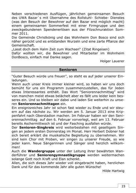 Pfarrbrief Christkönig Weihnachten 2012 - Pfarrei Christkoenig ...