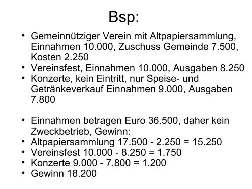 Der (gemeinnützige) Verein und die Steuern