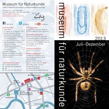 2. Halbjahr 2013 - Museum für Naturkunde