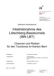 Kurzbericht Inbetriebnahme des Lötschberg ... - Kanton Bern