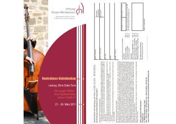 Kontrabass-Kaleidoskop - Musik im Kloster Michaelstein - Stiftung ...