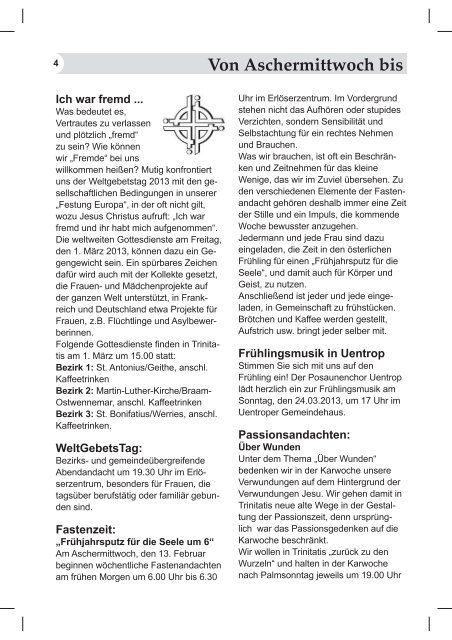 Tri-Bühne Nr. 30, März - Mai 2013 - Evangelische Trinitatis ...