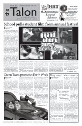 School pulls student film from annual festival - The Talon