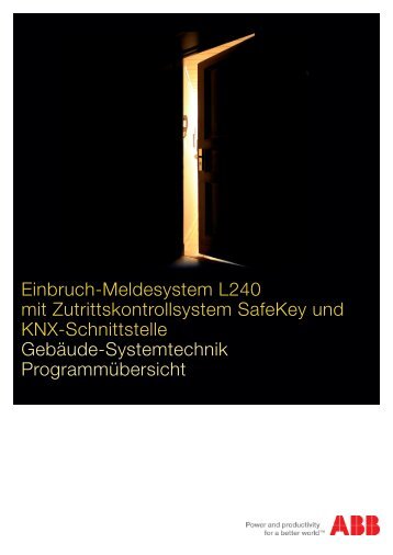 Programmübersicht Einbruch-Meldesystem L240