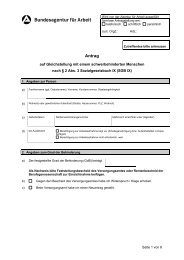 Infoblatt der Agentur für Arbeit zur Gleichstellung