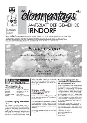 Frohe Ostern - Irndorf